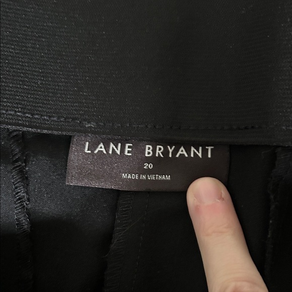 Lane Bryant Classic Black Wide-Leg Dress Pants with Elastic Waist Work Trousers - Picture 5 of 8